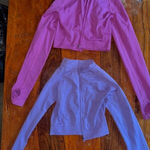 Pink and Purple Zip-Up Jackets